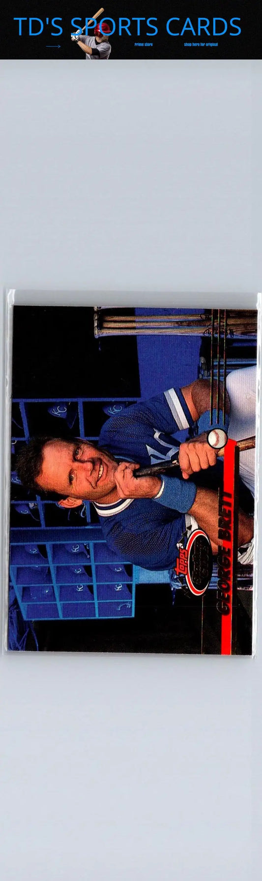 Baseball card featuring George Brett from 1993 Stadium Club series
