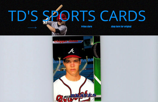 Chipper Jones baseball card from 1993 Stadium Club Atlanta Braves #9 collectible series