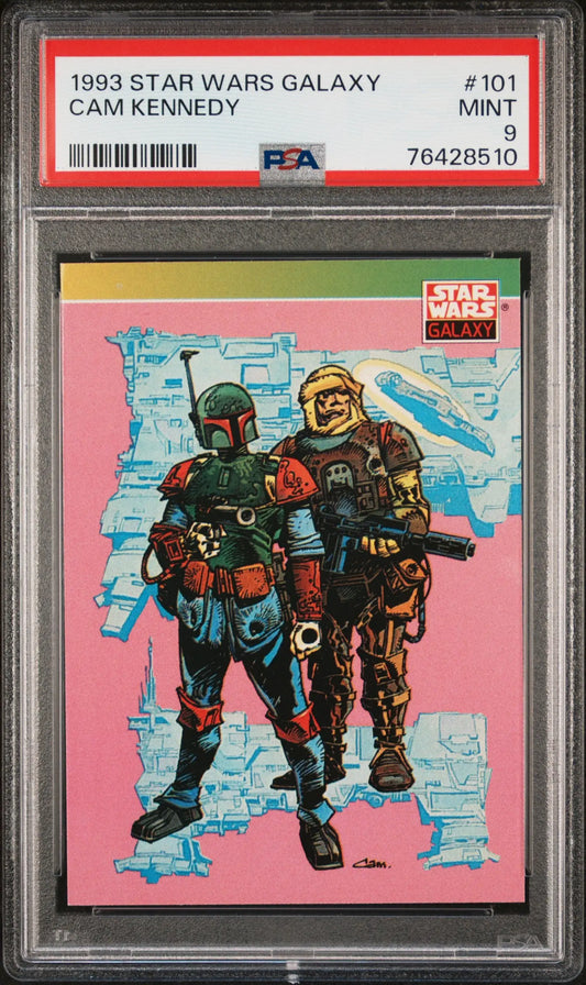 Graded 1993 Star Wars Galaxy trading card showcasing Star Wars Galaxy collectible artifact