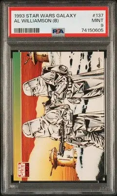 Star Wars Galaxy trading card featuring Al Williamson artwork in Mint PSA 9 condition