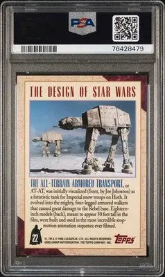 Star Wars Galaxy terrain transport AT-AT trading card graded PSA 9