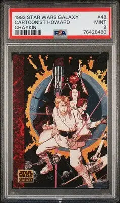 Graded 1993 Star Wars Galaxy trading card #48 by Howard Chaykin PSA 9