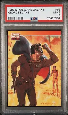 Graded Star Wars Galaxy George Evans #92 trading card PSA 9 for collectors