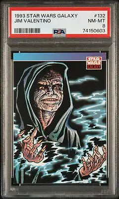 Graded 1993 Star Wars Galaxy Jim Valentino #132 trading card PSA 8 collectible