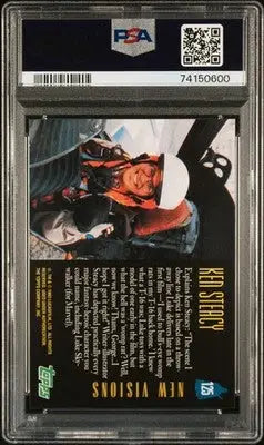 Star Wars Galaxy trading card featuring a character in white helmet and orange attire in PSA slab