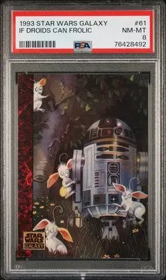 1993 Star Wars Galaxy R2D2 trading card #61 with PSA NM-MT 8 rating