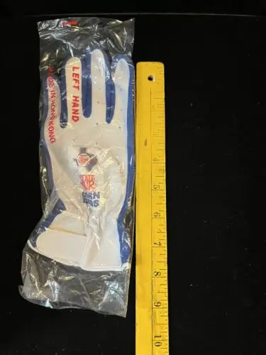 Left-handed Texas Rangers batting glove in packaging for State Fair Corn Dogs