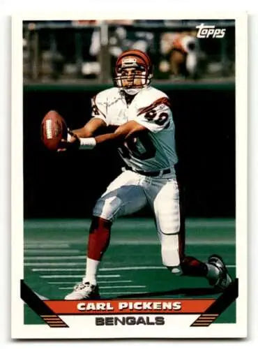 Carl Pickens Cincinnati Bengals trading card with original gloss 1993 Topps design