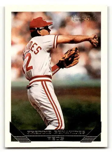Original gloss baseball card of Freddie Benavides Cincinnati Reds player from 1993 Topps