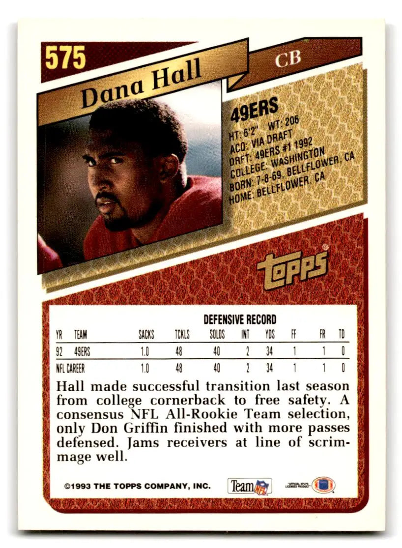 1993 Topps #575 Dana Hall - Trading Card
