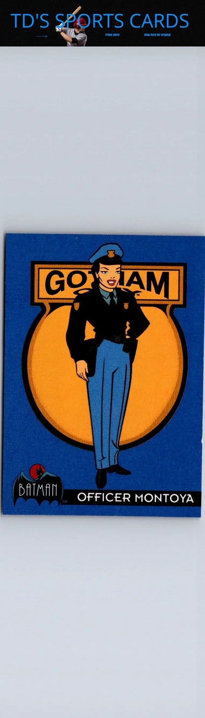 Officer Montoya trading card from 1993 Topps Batman The Animated Series collection