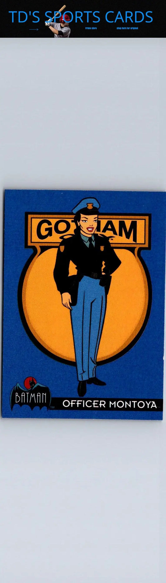 Officer Montoya trading card from 1993 Topps Batman The Animated Series collection