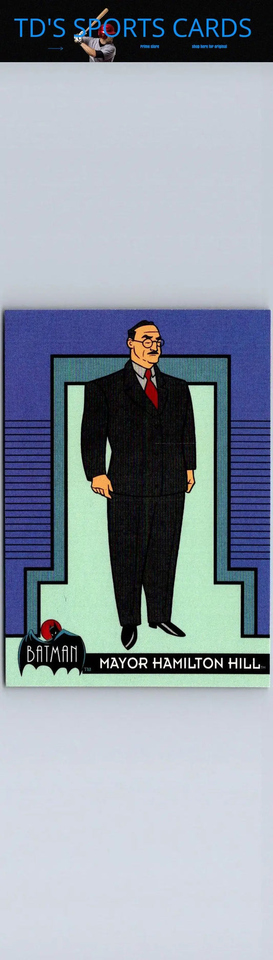 Batman Mayor Hamilton Hill trading card from 1993 Topps Batman The Animated Series