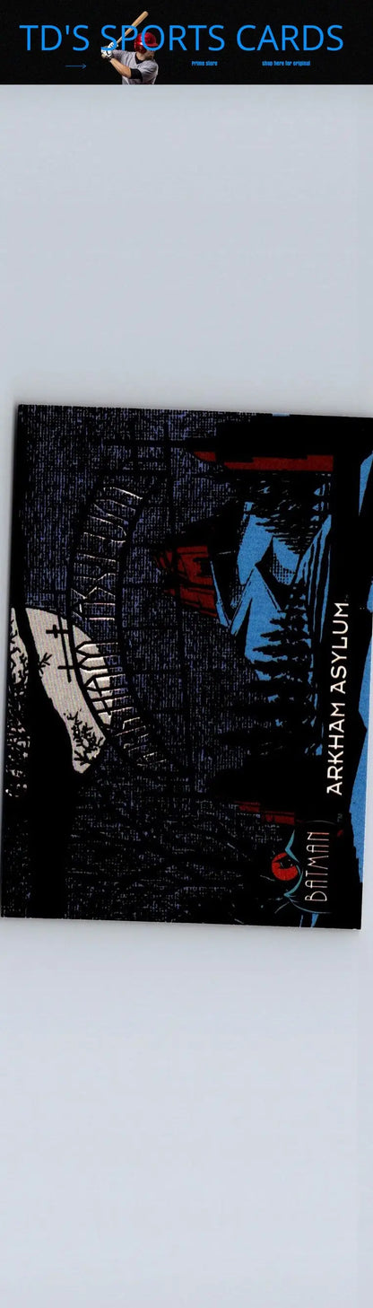Batman Arkham Asylum card from 1993 Topps Batman The Animated Series collectible