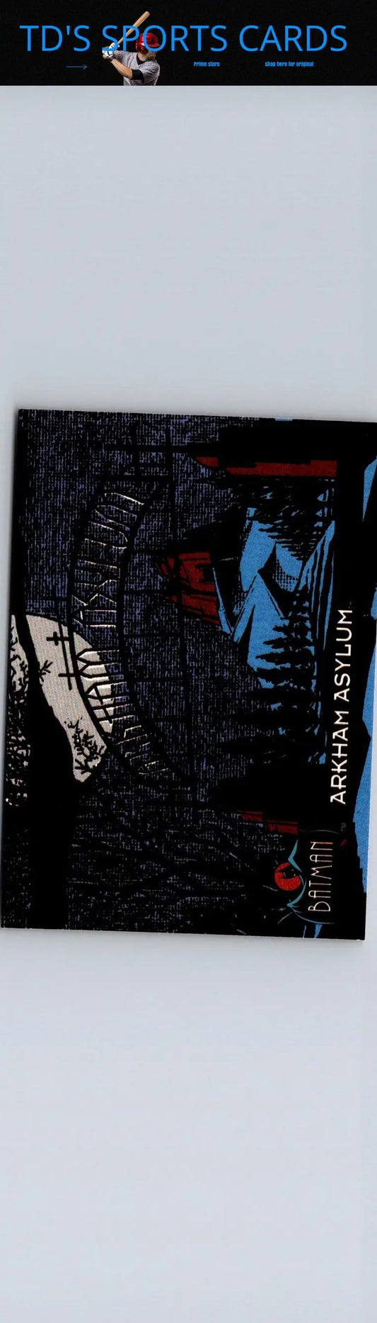 Batman Arkham Asylum card from 1993 Topps Batman The Animated Series collectible