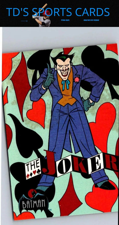 Topps Batman Animated Series Joker Card from 1993 Topps Batman trading card collection