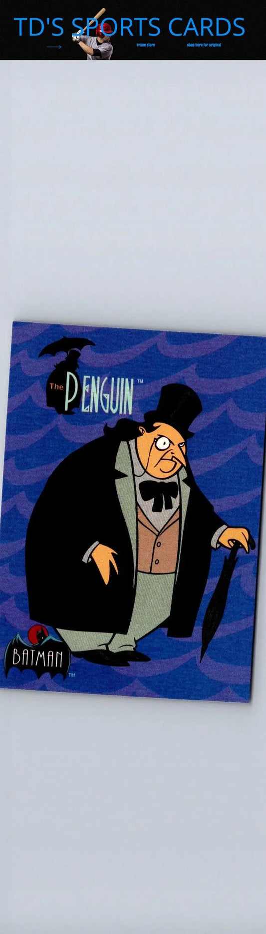 Penguin Batman trading card from 1993 Topps Batman The Animated Series collection