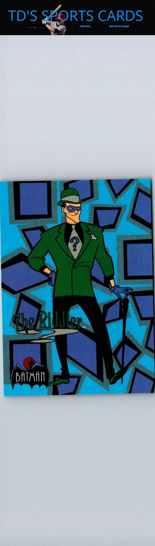 Riddler comic art from 1993 Topps Batman The Animated Series collectible card