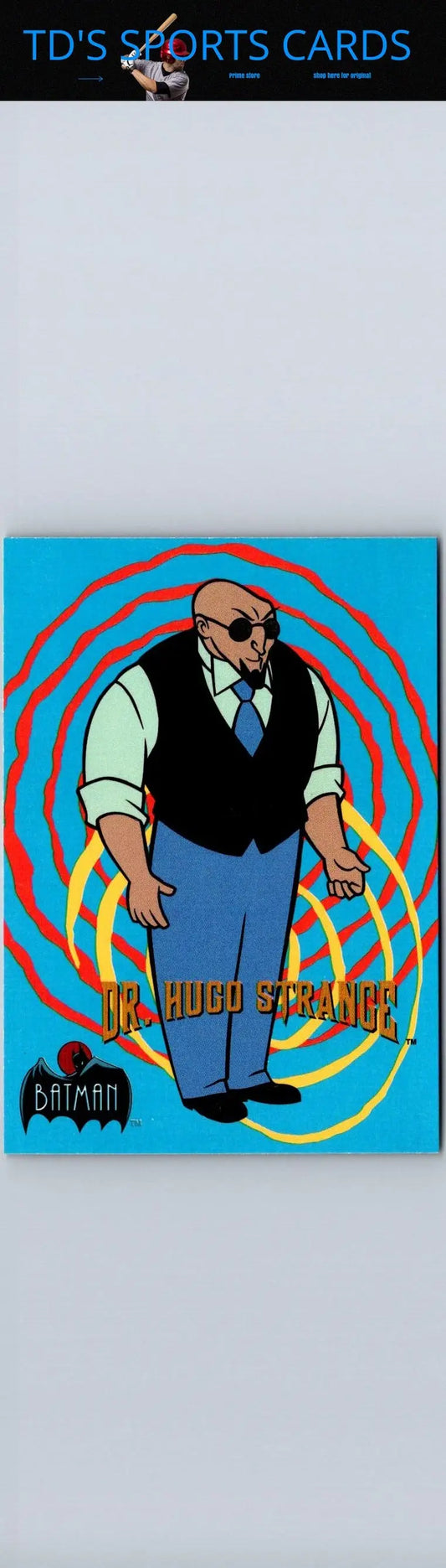 Hugo Strange Batman trading card from 1993 Topps Batman The Animated Series collection