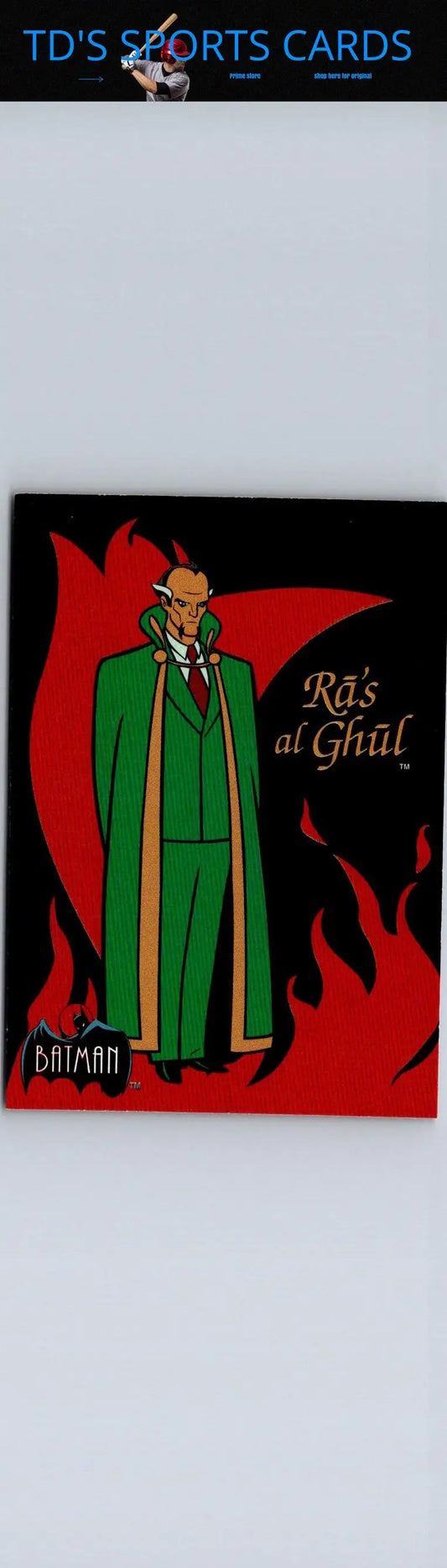 Ra’s al Ghul trading card from 1993 Topps Batman The Animated Series series