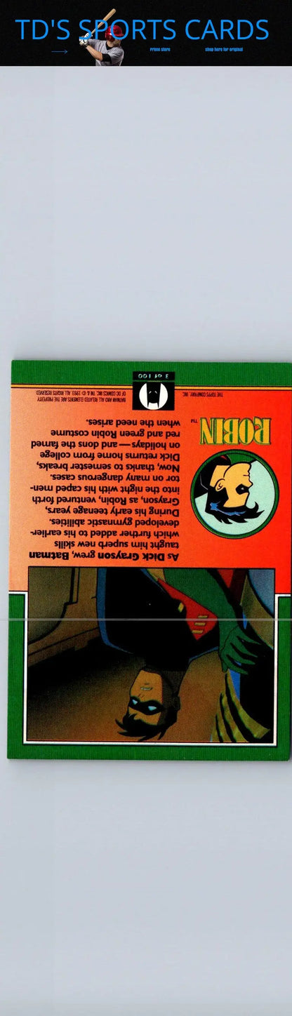 Robin trading card from 1993 Topps Batman The Animated Series product