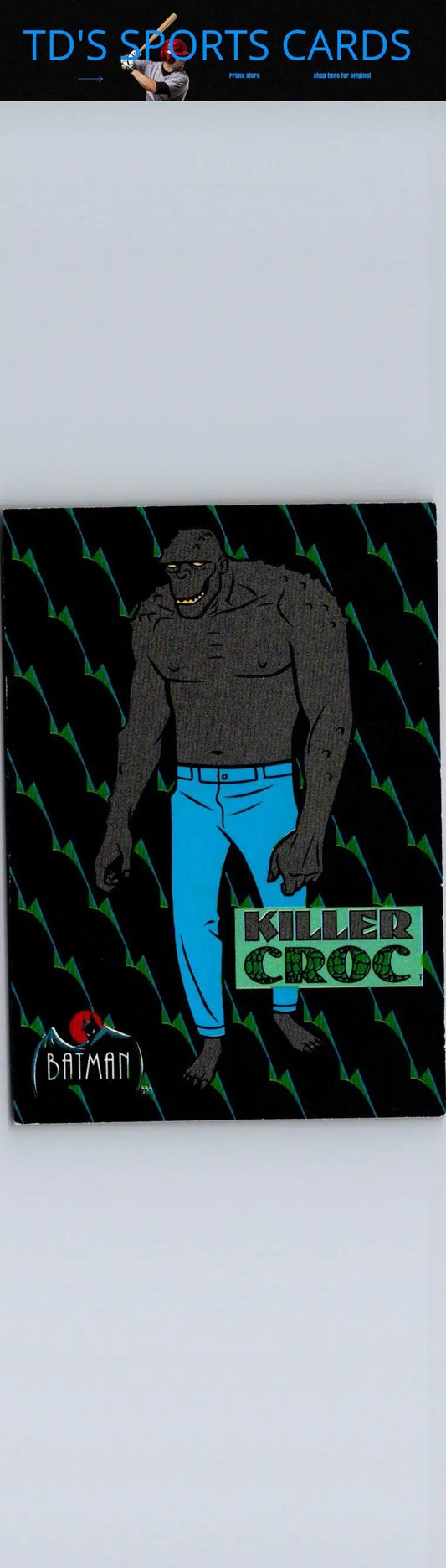 Killer Croc trading card from 1993 Topps Batman The Animated Series collection