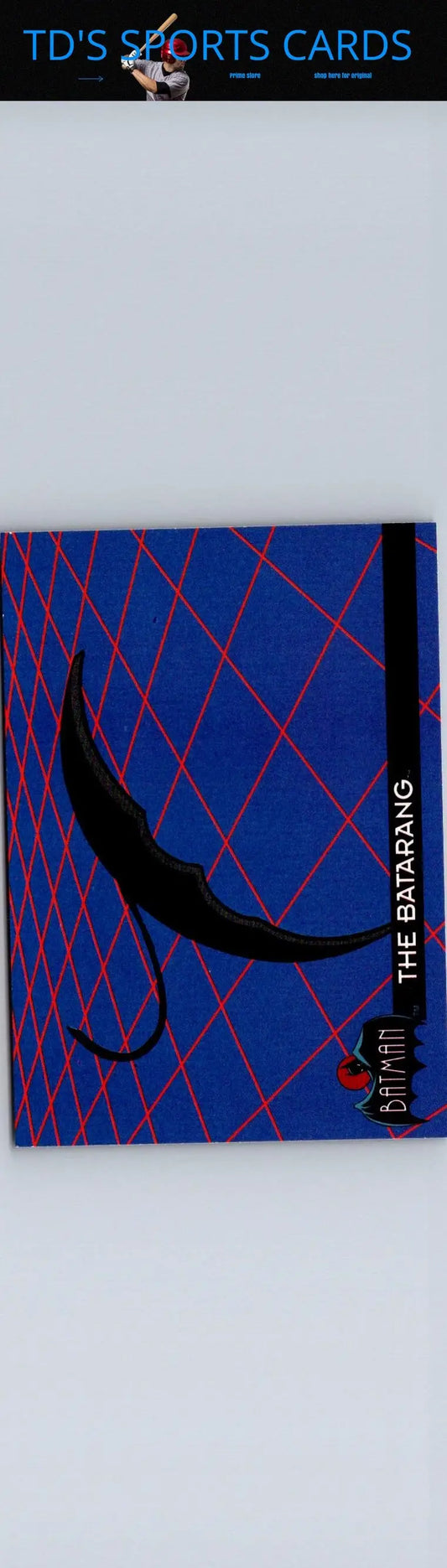 Batman Batarang trading card from 1993 Topps Batman The Animated Series collection