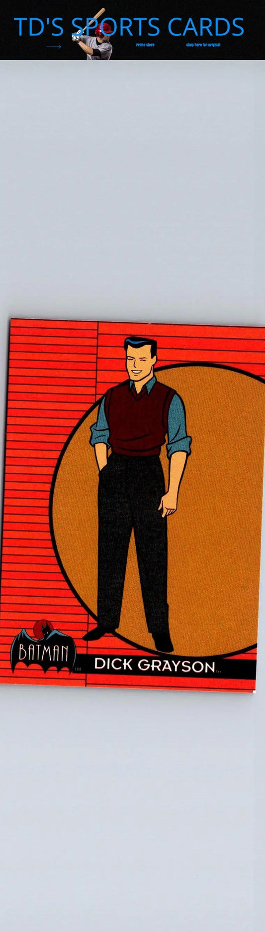 Dick Grayson trading card from 1993 Topps Batman The Animated Series collection