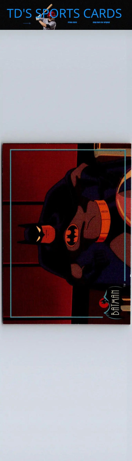 Batman trading card from 1993 Topps Batman The Animated Series featuring leather wings