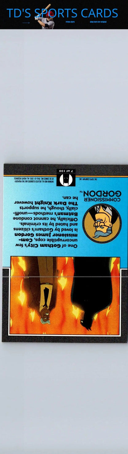 Commissioner Gordon trading card from 1993 Topps Batman The Animated Series collection