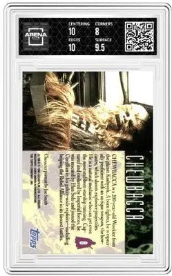 Graded Chewbacca trading card from 1993 Topps Star Wars Galaxy Wars Galaxy Chewbacca collection