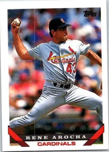 1993 Topps Traded #77T Rene Arocha baseball card with original gloss, near mint condition