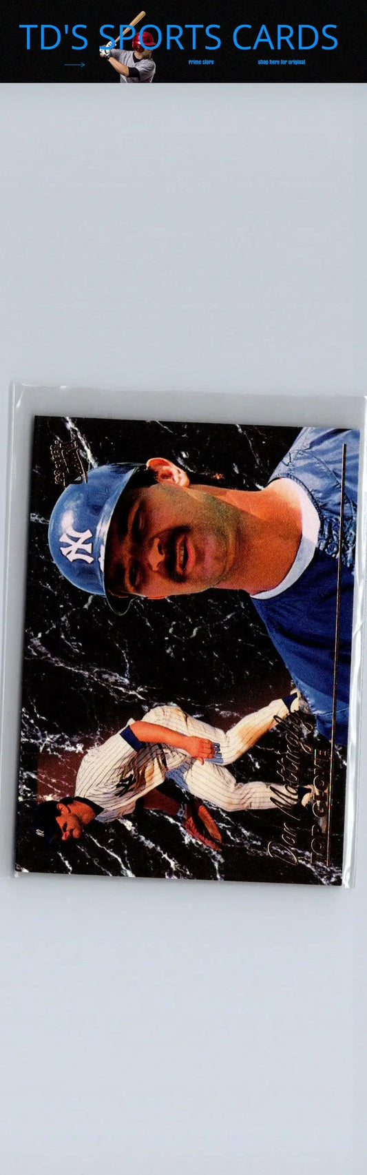 Baseball card of Don Mattingly in protective sleeve from 1993 Ultra #12 Don Mattingly Award Winners