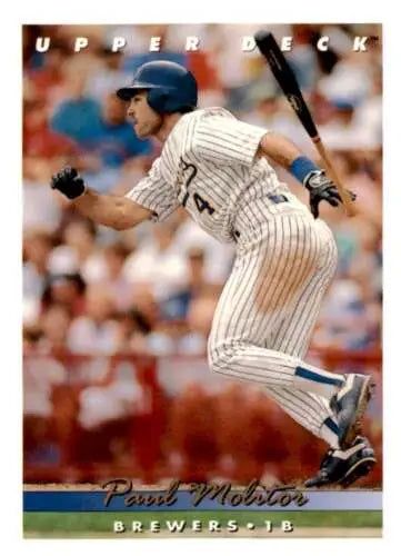 Paul Molitor Milwaukee Brewers baseball card with original gloss from 1993 Upper Deck