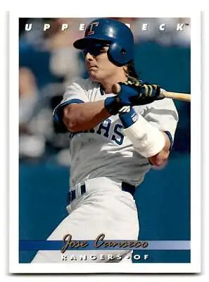 Jose Canseco baseball card from 1993 Upper Deck trading cards collection