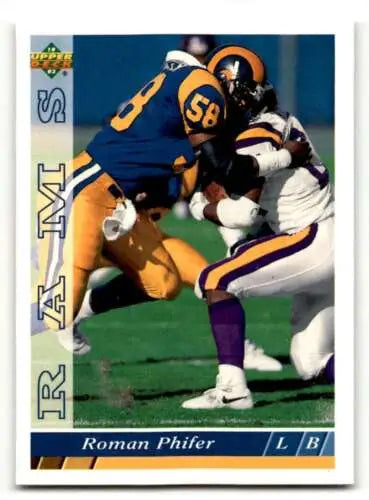 Roman Phifer Los Angeles Rams football card 1993 Upper Deck with original gloss finish
