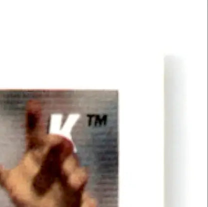 Hand reaching for metallic object with K TM mark in 1993 Upper Deck Football Steve Young card