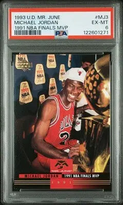 1993 Upper Deck MR. June Michael Jordan #MJ3 1991 NBA Finals MVP PSA 6