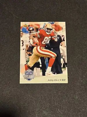 Jerry Rice football card from 1993 Upper Deck NFL Experience collection