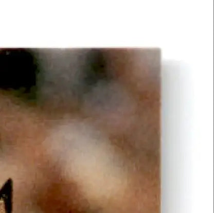 Top right corner of a square photo print featuring Jim Harbaugh football card from Upper Deck SP Football