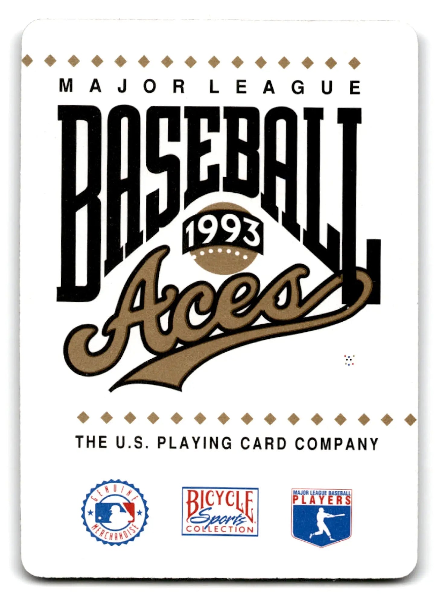 1993 US Playing Cards Baseball Aces featuring classic playing cards baseball design