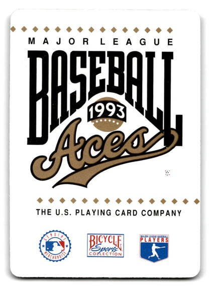1993 US Playing Cards Baseball Aces featuring classic playing cards baseball design