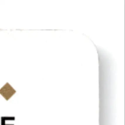 White product label with gold diamond design on playing cards baseball Aces deck