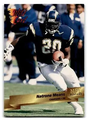1993 Wild Card #243 Natrone Means football trading card in mint condition