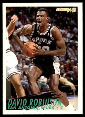 David Robinson basketball card from 1994-95 Fleer featuring San Antonio Spurs legend