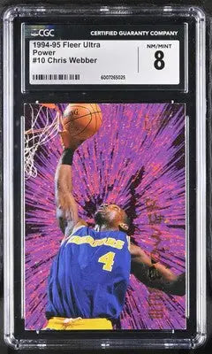 Graded Fleer Ultra Chris Webber basketball card from 1994-95 Fleer Ultra series