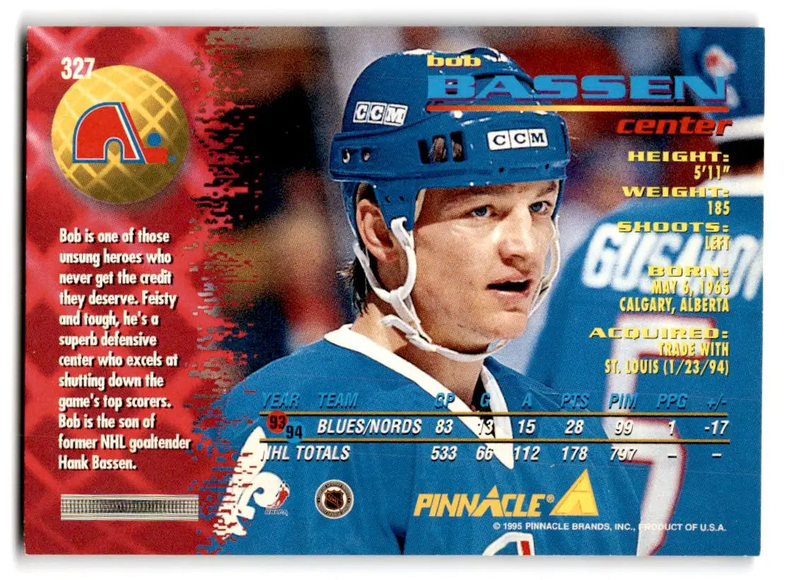 1994-95 Pinnacle #327 Bob Bassen - Trading Card