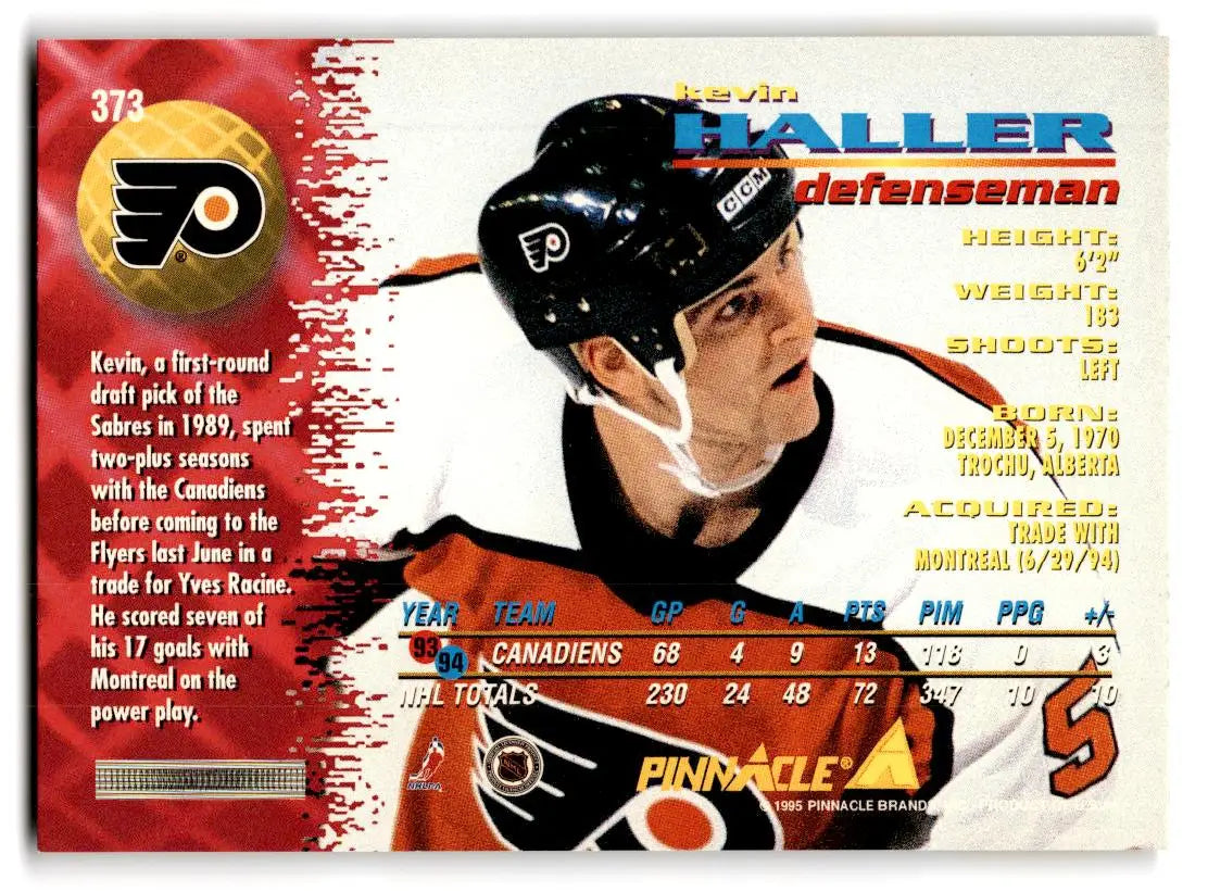 1994-95 Pinnacle #373 Kevin Haller - Trading Card