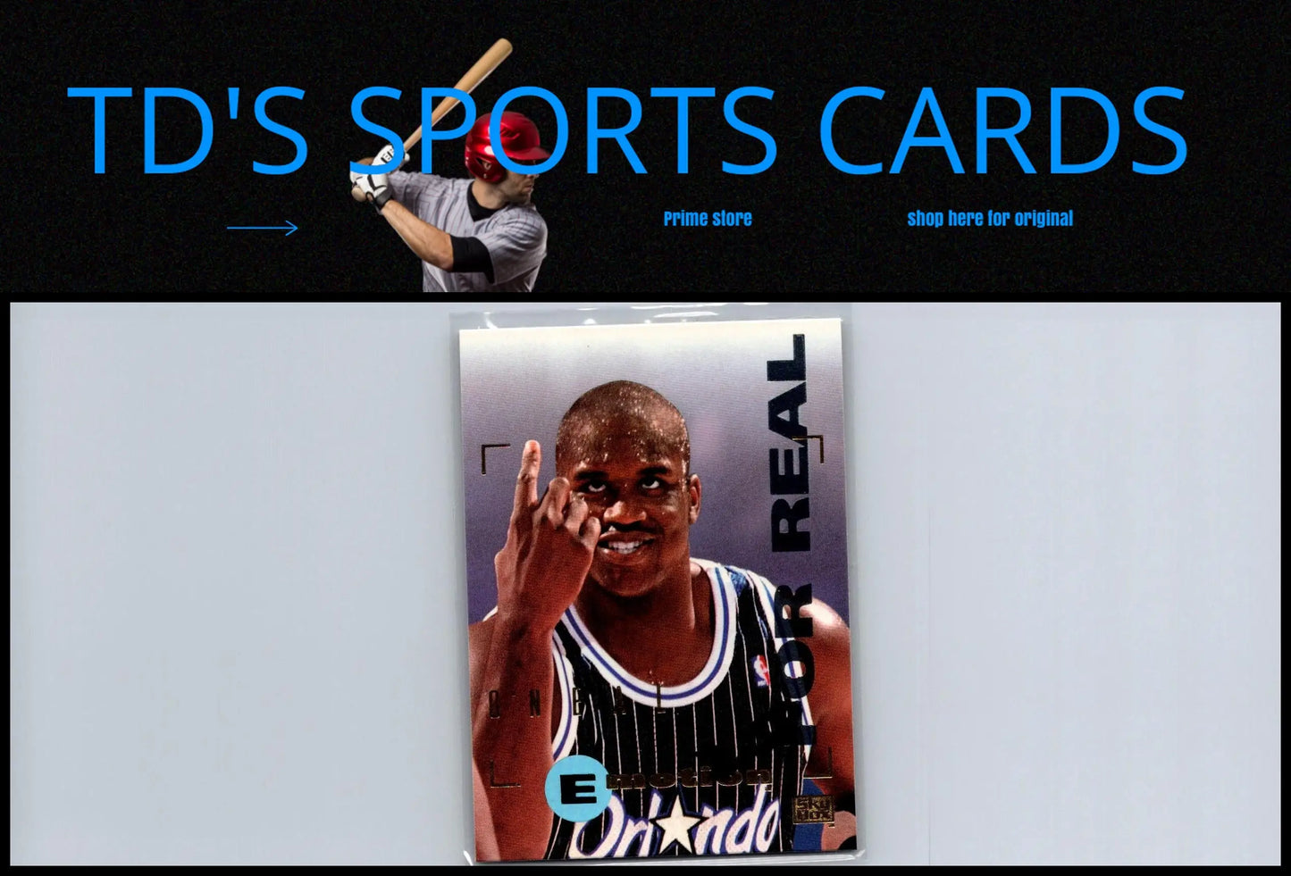 Shaquille O’Neal trading card from 1994-95 SkyBox E-Motion #70 display image