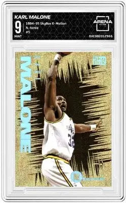 Skybox Emotion Karl Malone basketball card from 1994-95 N-Tense Arena Club